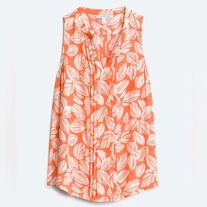 41 Hawthorne Pleat Detail Split Neck Blouse “Breyson” style size L NWT